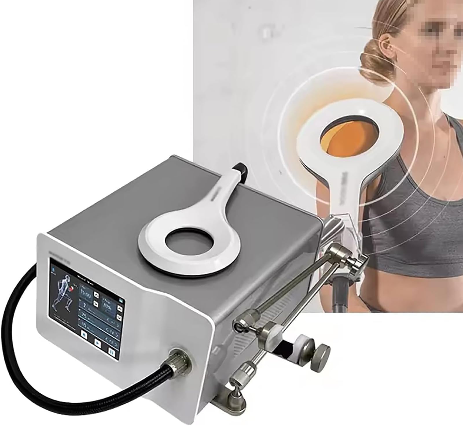 Dispositivo di terapia magnetica per alleviare il dolore, intensità regolabile e frequenza 1000-3000 kHz, 2 modalità per 10 aree di trattamento, macchina per fisioterapia