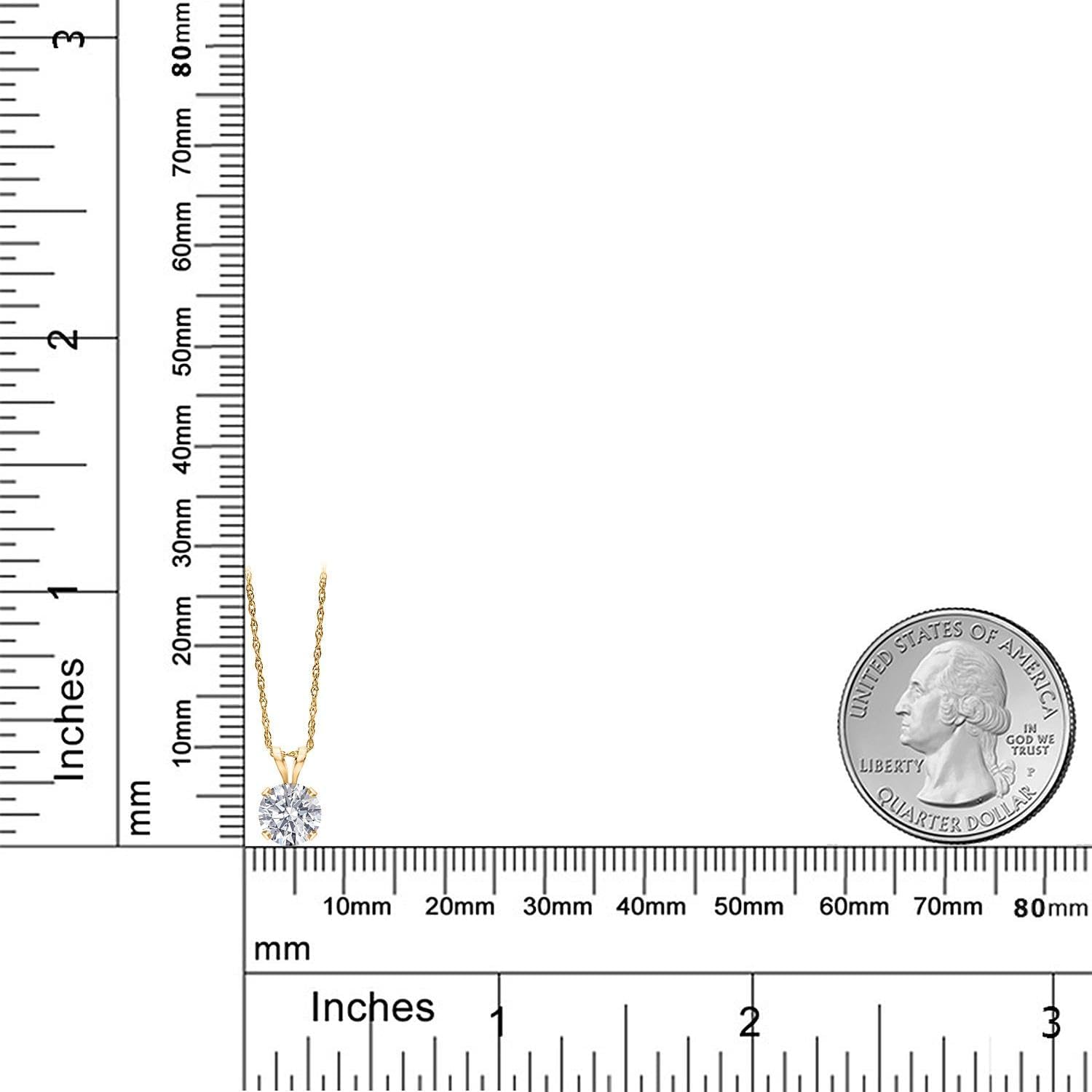 Gem Stone King 1 Ct Round 14K Yellow Gold IGI Certified Lab Grown Diamond Pendant Necklace | E-F Color | VS1-VS2 Clarity | Gold Necklace for Women | 18 Inch Chain - Image 5