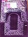 4 Piece Bath Rug Set / 3 Piece Purple Zebra Bathroom Rugs with Fabric Shower Curtain and Matching Mat/Rings