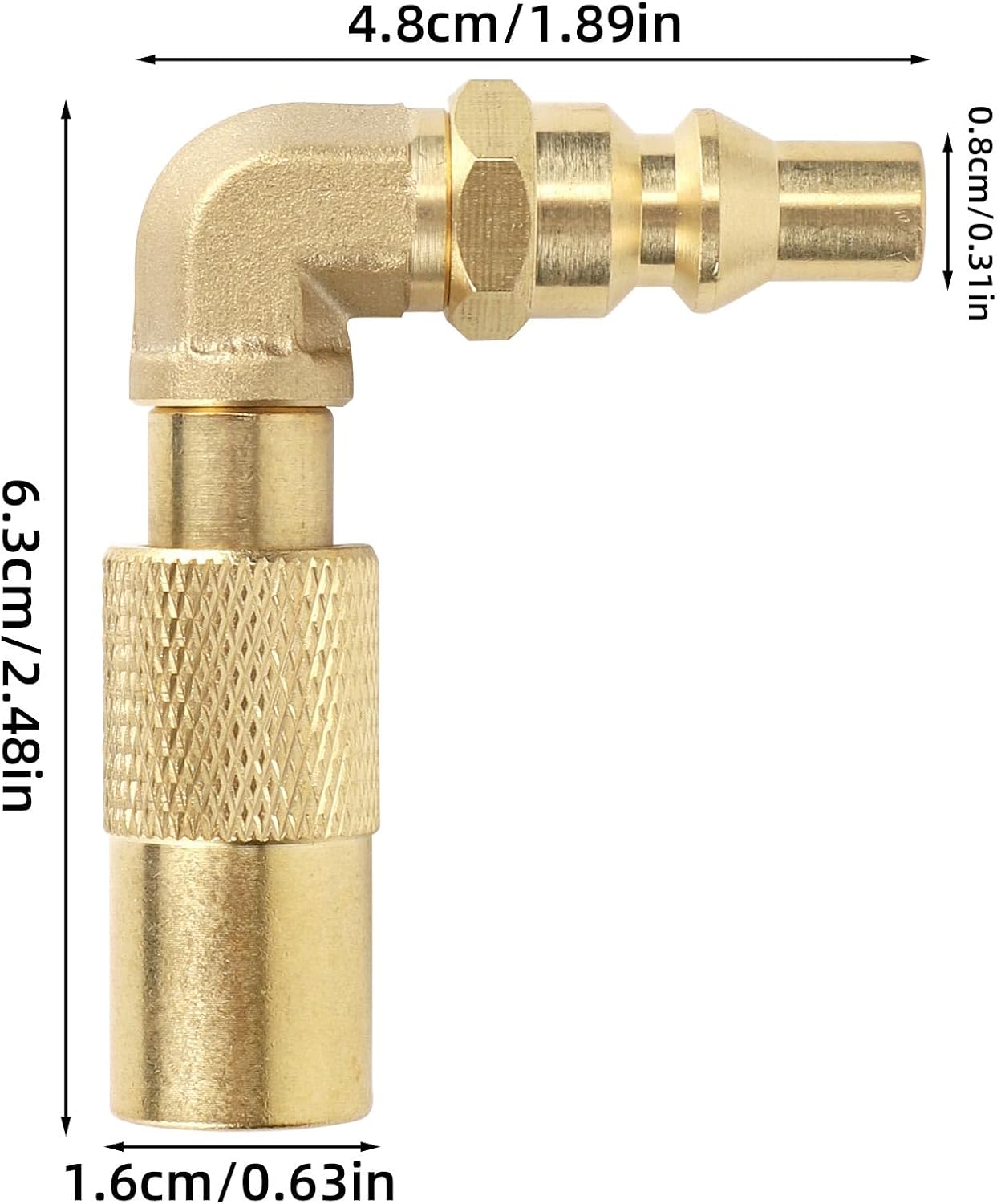 1 4 Adapter Szybkiego Łączenia RV Adapter Kolankowy Propanowy do Blackstone Grilli Kempingowych 17 i 22 na Propan