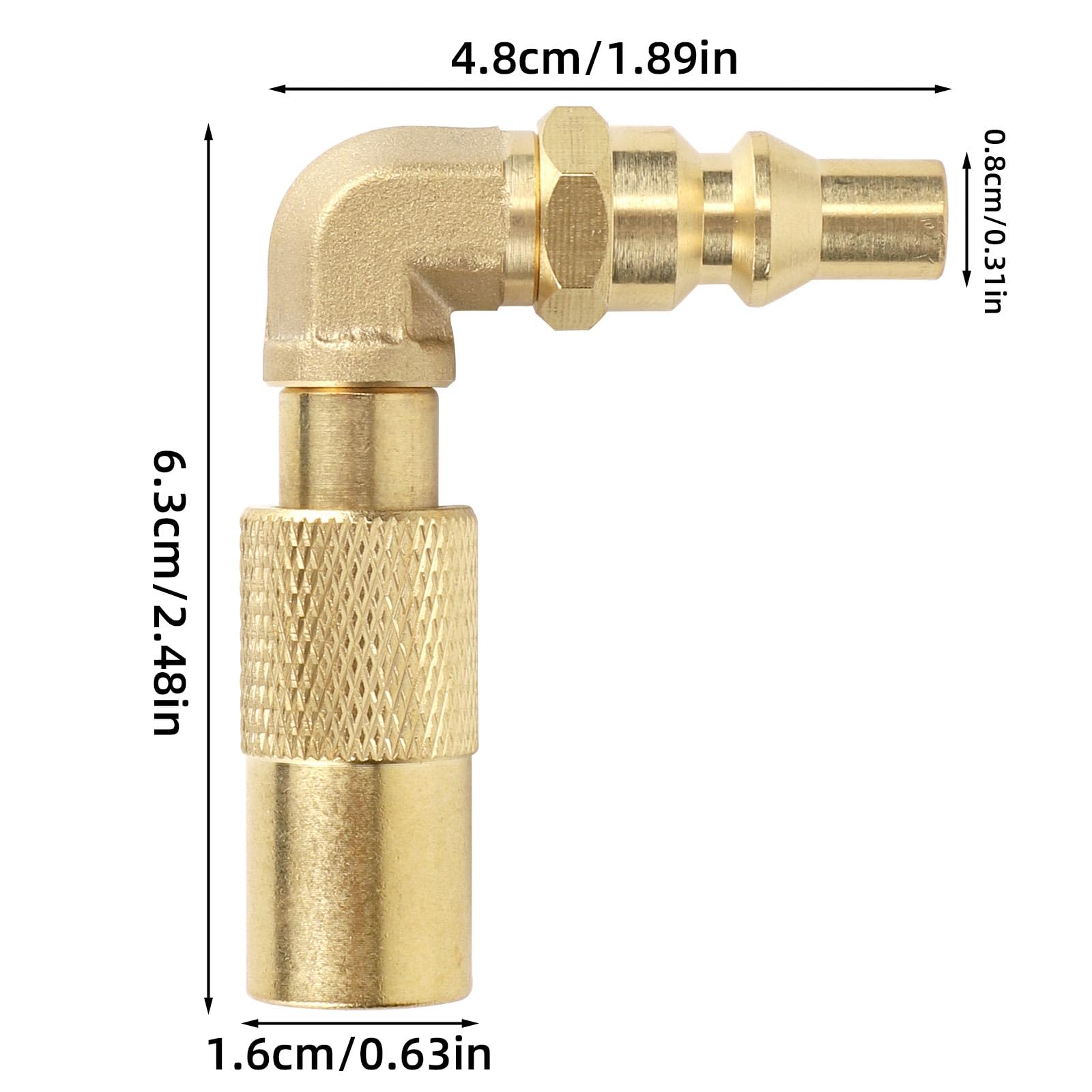 1/4" Adapter Szybkiego Łączenia RV, Adapter Kolankowy Propanowy do Blackstone Grilli Kempingowych 17" i 22" na Propan