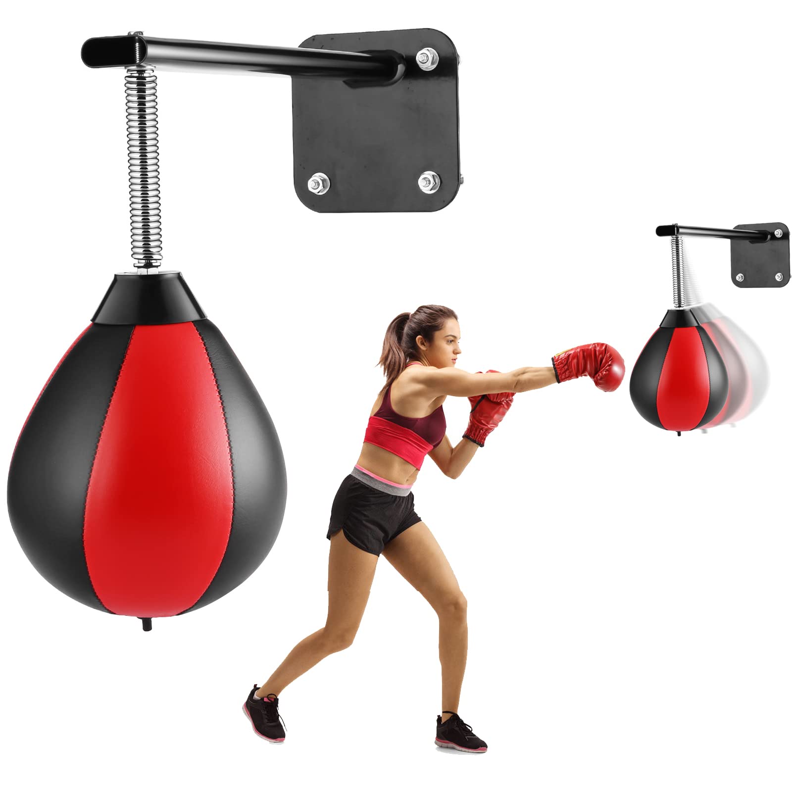Buy Homdox Punching Bag Reflex Speed Bag Walled Ball Height Adjustable