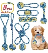 ETACCU Hundespielzeug Hund Seil Spielzeug, 8 Stück Hunde Spielzeug Set für Kleine Hunde, Hundespi...