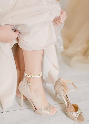 Miniatura 8 de Tobilleras magnéticas para mujer, tobillera magnética de plata de titanio puro, joyería magnética de moda (0029SW), Titanio