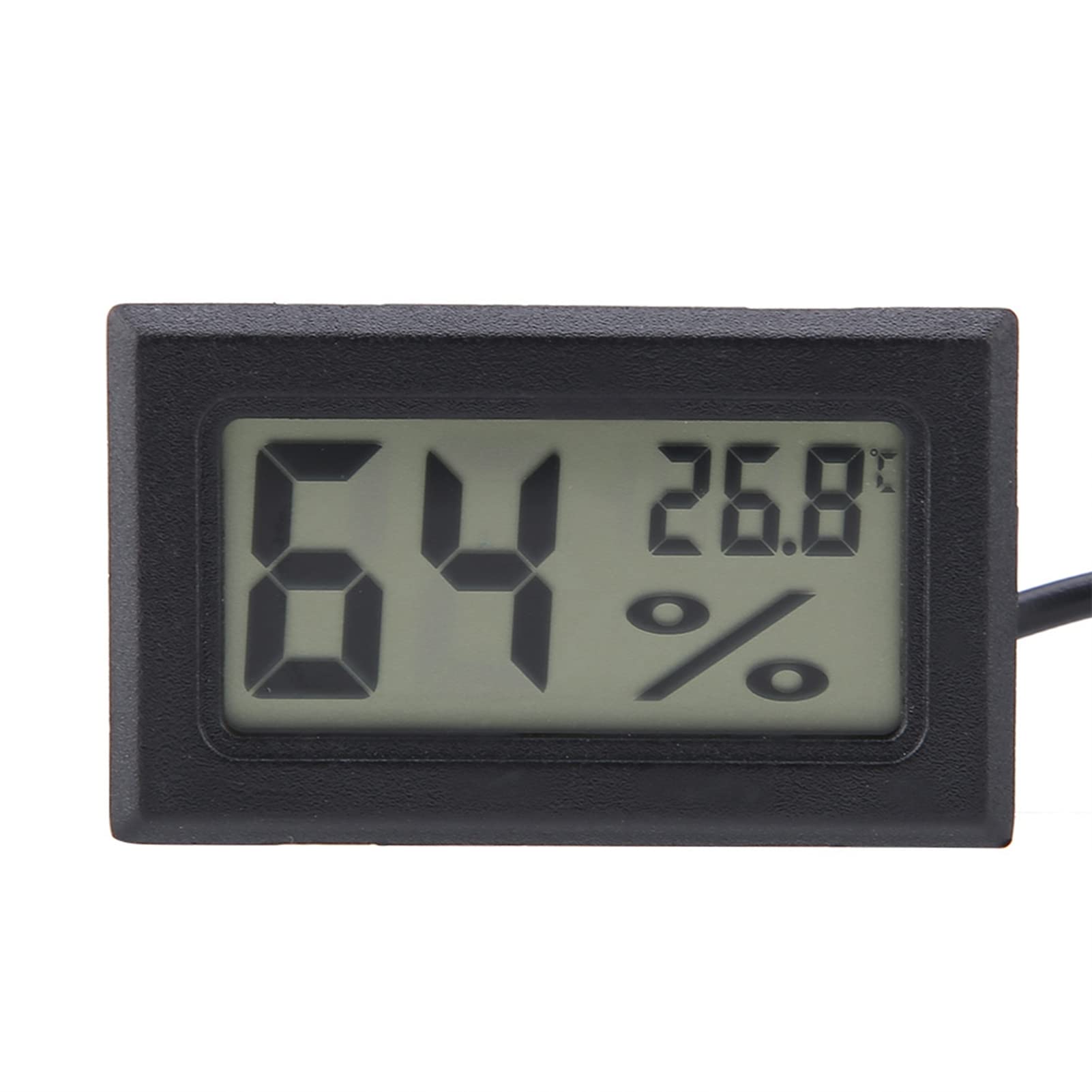 Hygromètre Thermomètre LCD à Mini-sonde Intégré avec Sonde Externe pour Incubateurs, Couveuses, Réservoir de Reptiles, Aquarium, Réservoir de Poissons