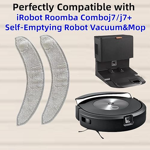 Miniatura 2 de Almohadilla de fregona compatible con iRobot Roomba Combo J7J7+Almohadilla de microfibra para trapear, almohadillas de repuesto de limpieza lavables