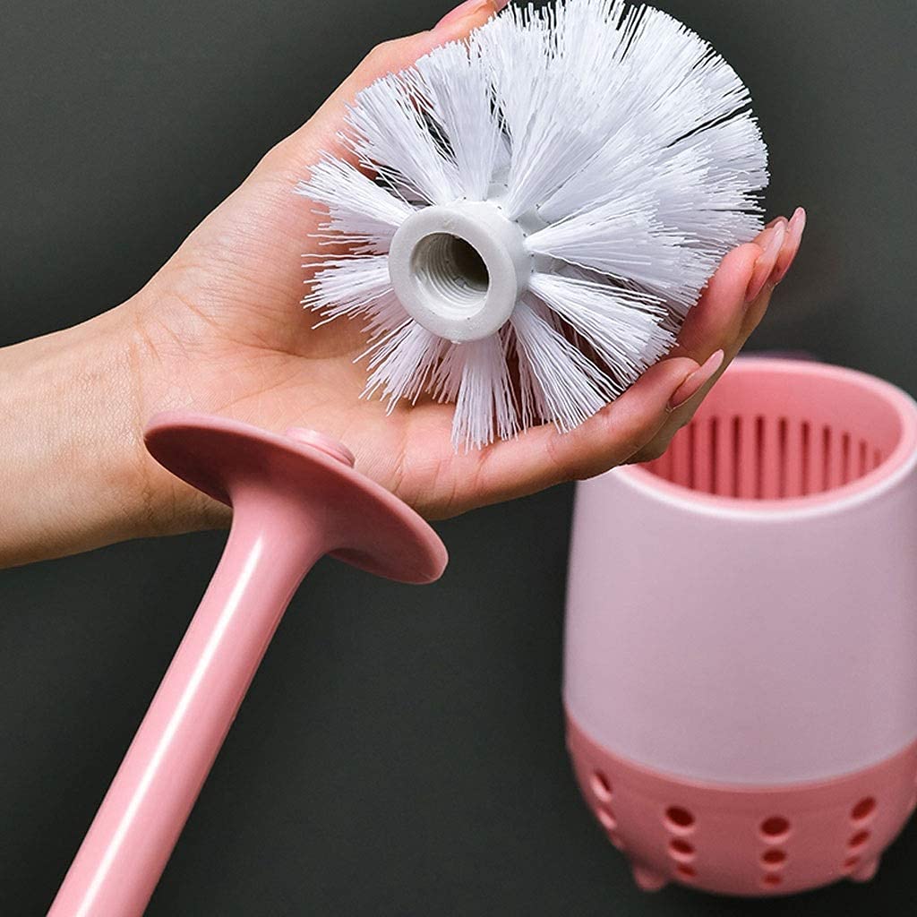 Juego de cepillo de inodoro, cepillo de inodoro, cepillo de limpieza de mango largo, herramienta de limpieza manual de baño doméstico, potente potencia de limpieza, cabezal de cepillo reemplazable