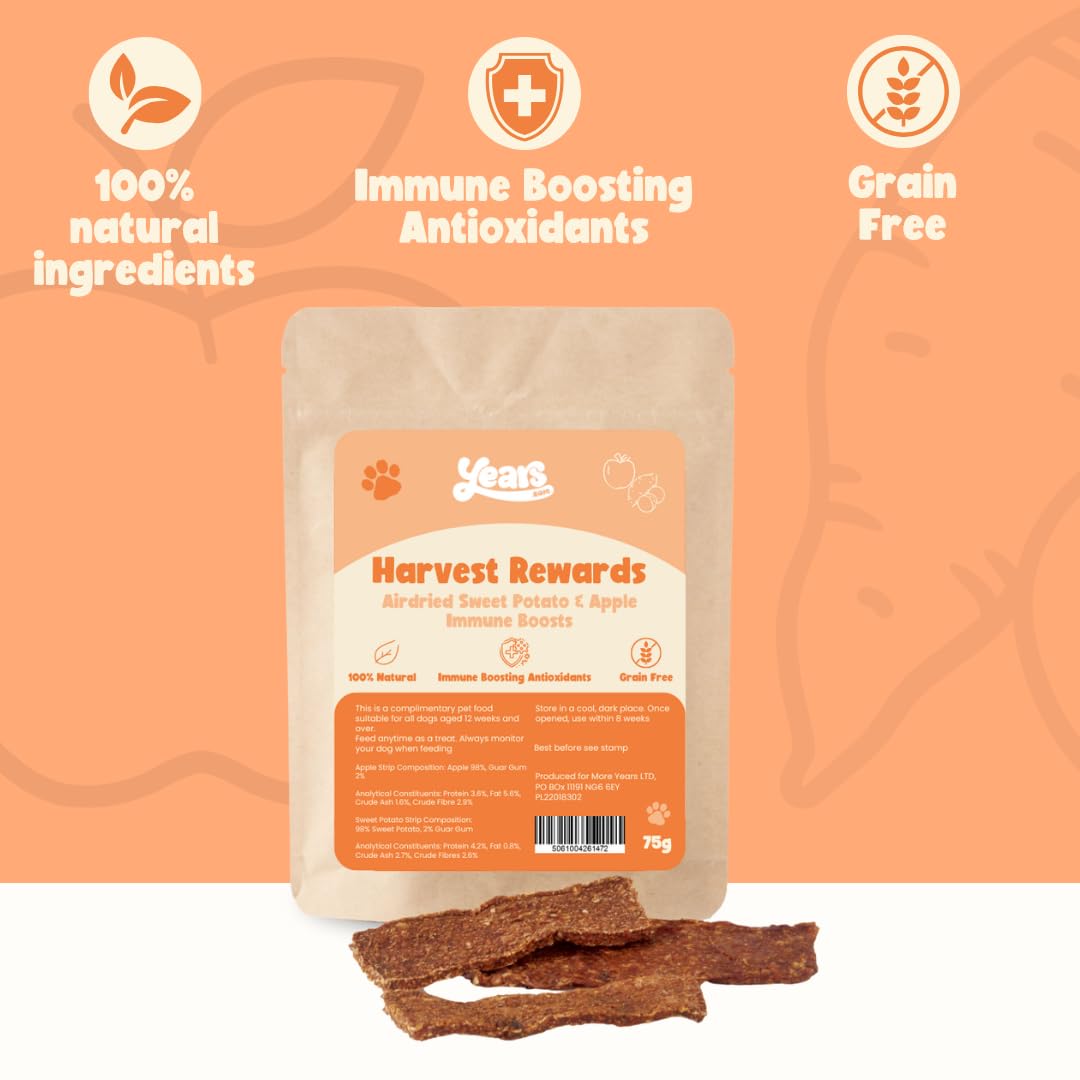 YEARS 2-in-1 Sweet Potato & Apple Vegan Dog Treats, 75 g (Pack of 1) - Image 2