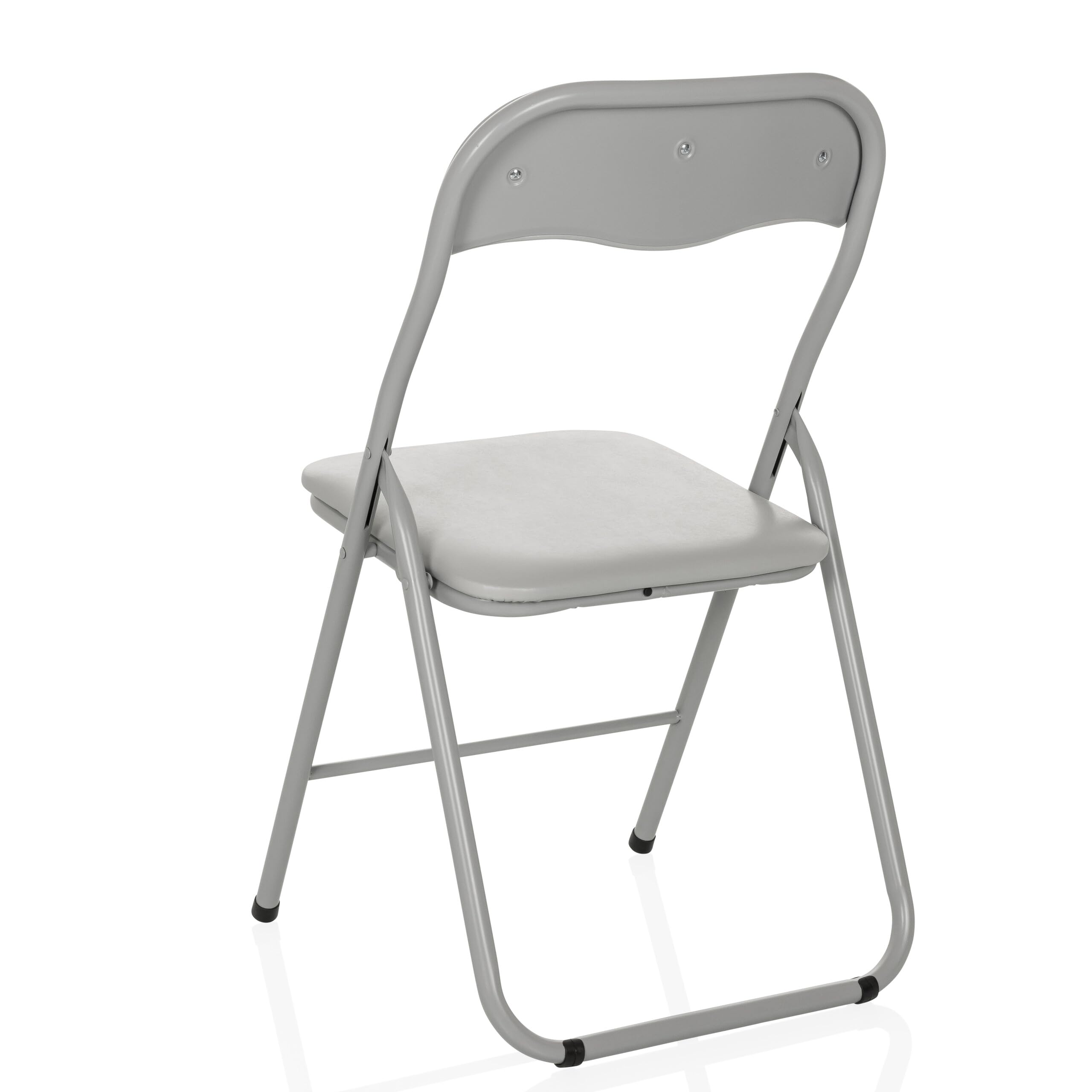 hjh OFFICE TUDELA Basic Klappstuhl gepolstert Besucherstuhl bis 120kg Grau