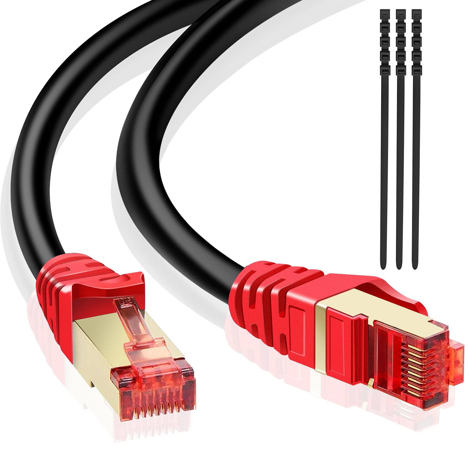 Buy Cat7 Outdoor Cable 50 feet, Adoreen HeavyDuty Shielded