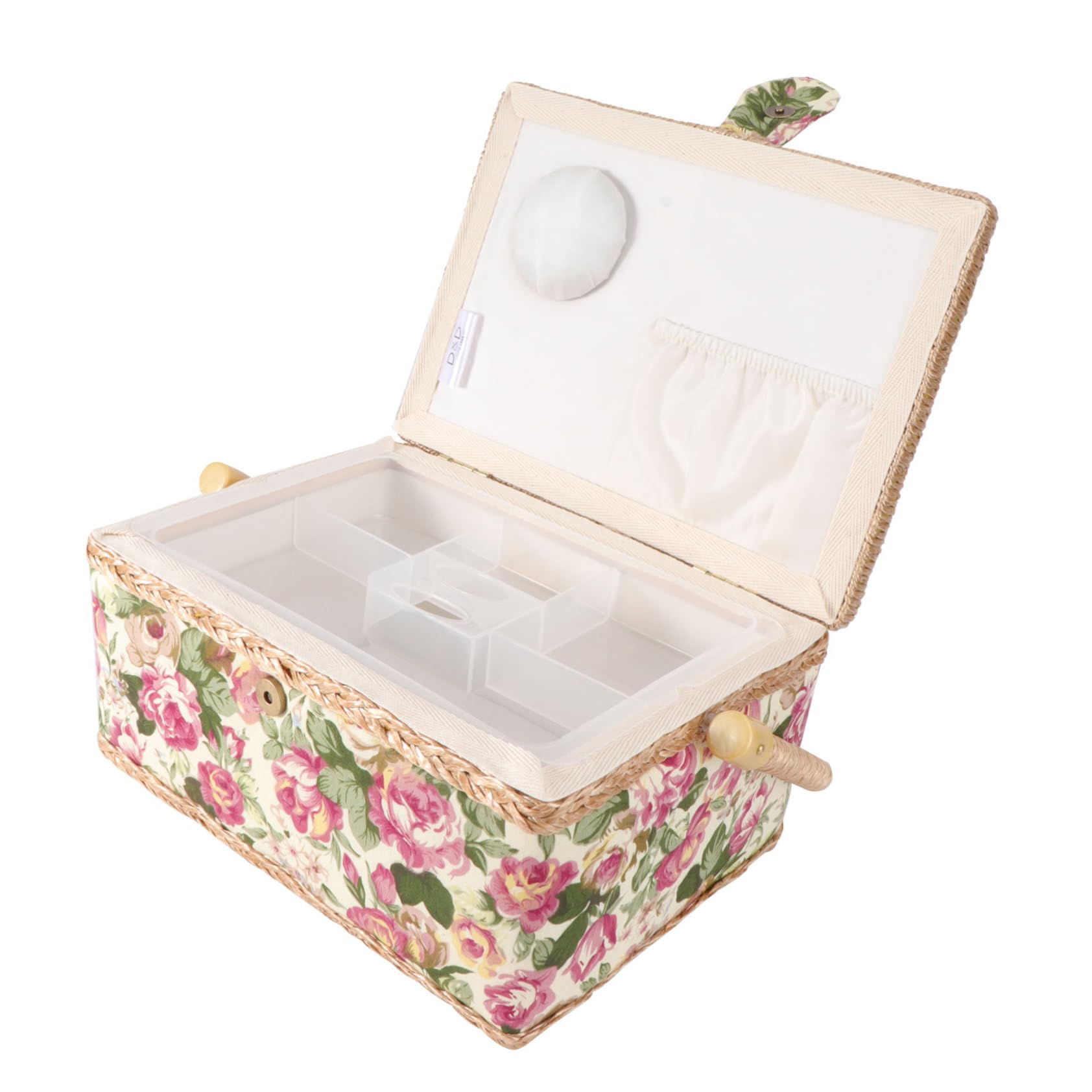 Caja de Costura de Tela Estilo Europeo Ligera para Hilos y Agujas | Almacenamiento Práctico para Manualidades y Confección, Tacto Cómodo, Ambiente Acogedor