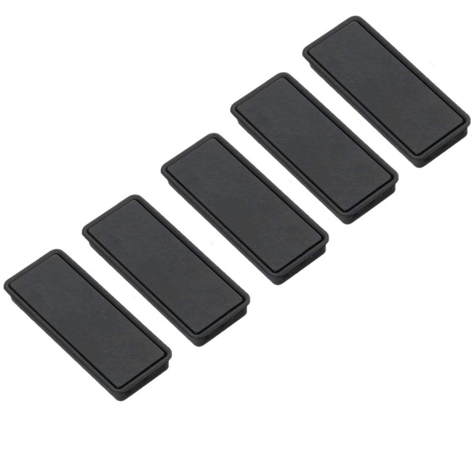 EVWGNPQRV Concealed Drawer Handles, Flush Concealed Recessed Drawer Pull Multicolor Multisize Zinc for Door Cabinet(Black,Hole Distance:96mm)