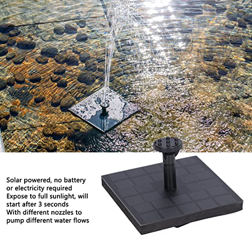 FLEXMAN 7V 1.4W Solar Bird Bath Fountain Pump, 4.3X4.3in Square Floating Solar Fountain Pump - Image 2