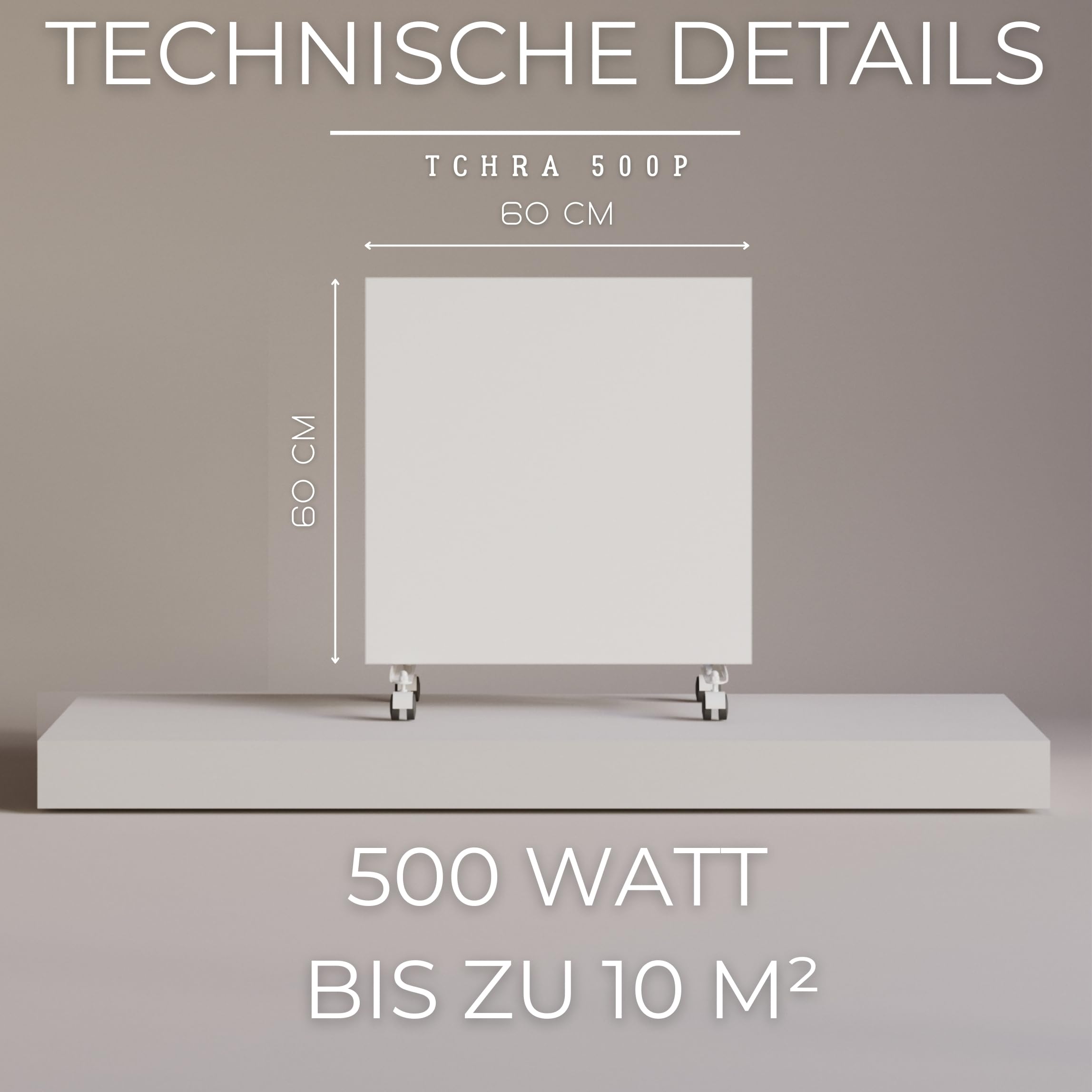 Ceramiczny grzejnik. Konwektor podczerwieni. Sun WAY TCH-RA 500 watt | Ogrzewanie do 10 m² Z wbudowanym programatorem