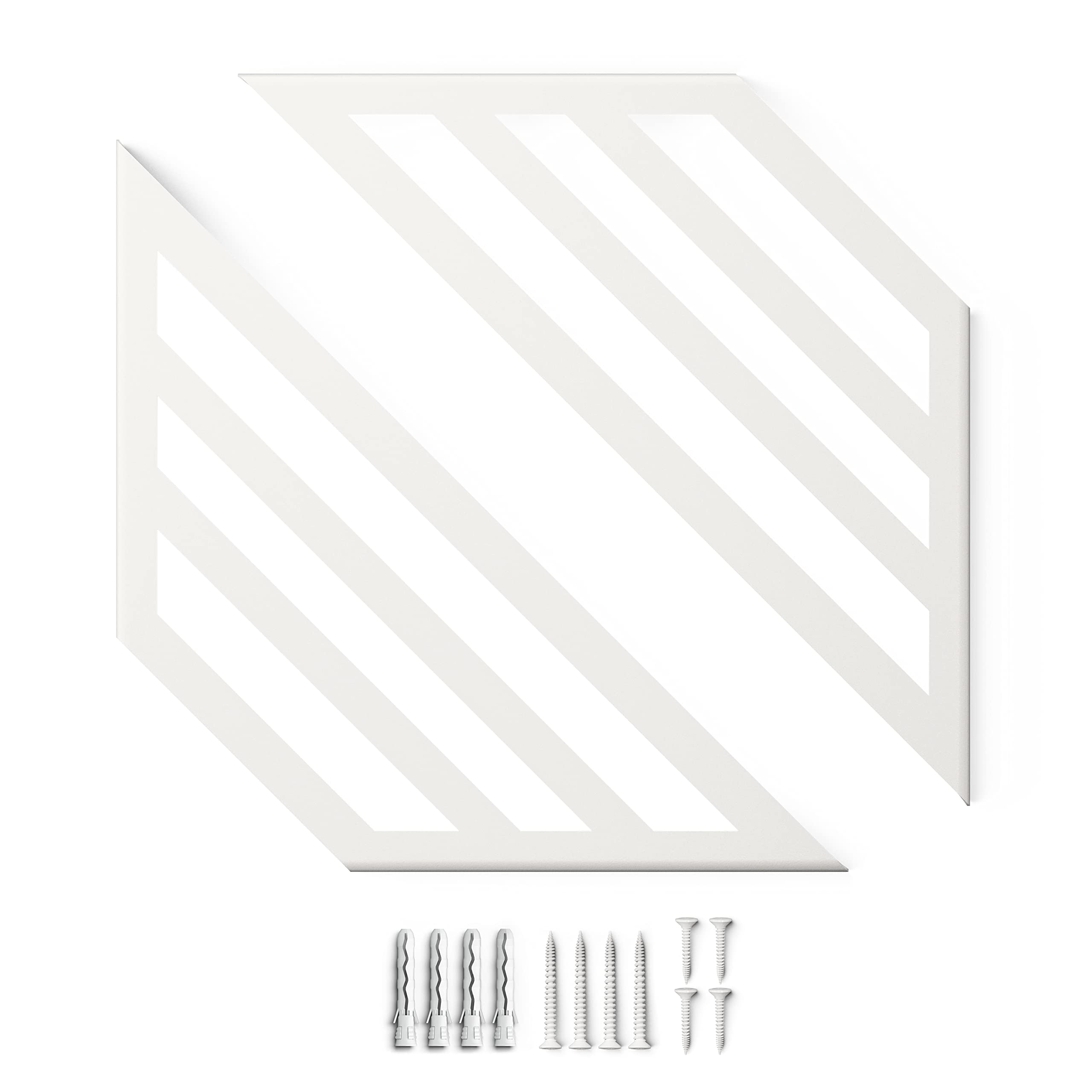 Sossai Soportes de estantería 2 unidades GSHR Truss 250x250 mm de acero – soporte de pared para balda – blanco – diseño decorativo