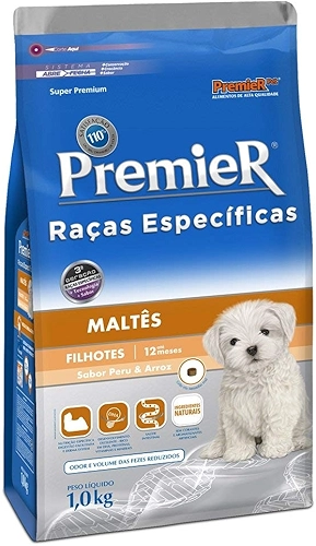 Premier Pet Ração Premier Raças Específicas Maltês Para Cães Filhotes - 1Kg