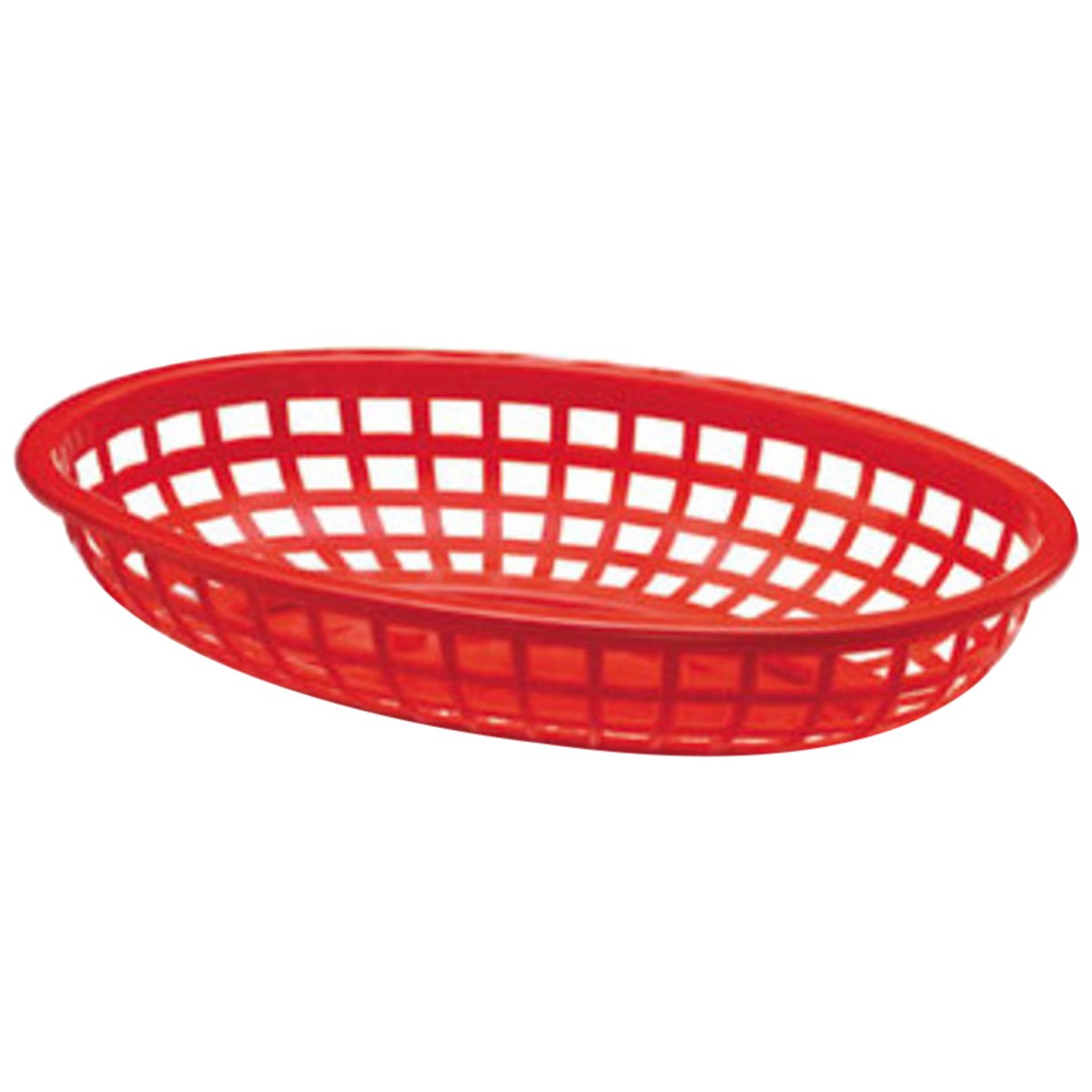 Jumbo Oval Food Baskets Red 30x22x4.5cm - Case of 36 | American Diner Baskets, Fast Food Baskets, Plastic Baskets