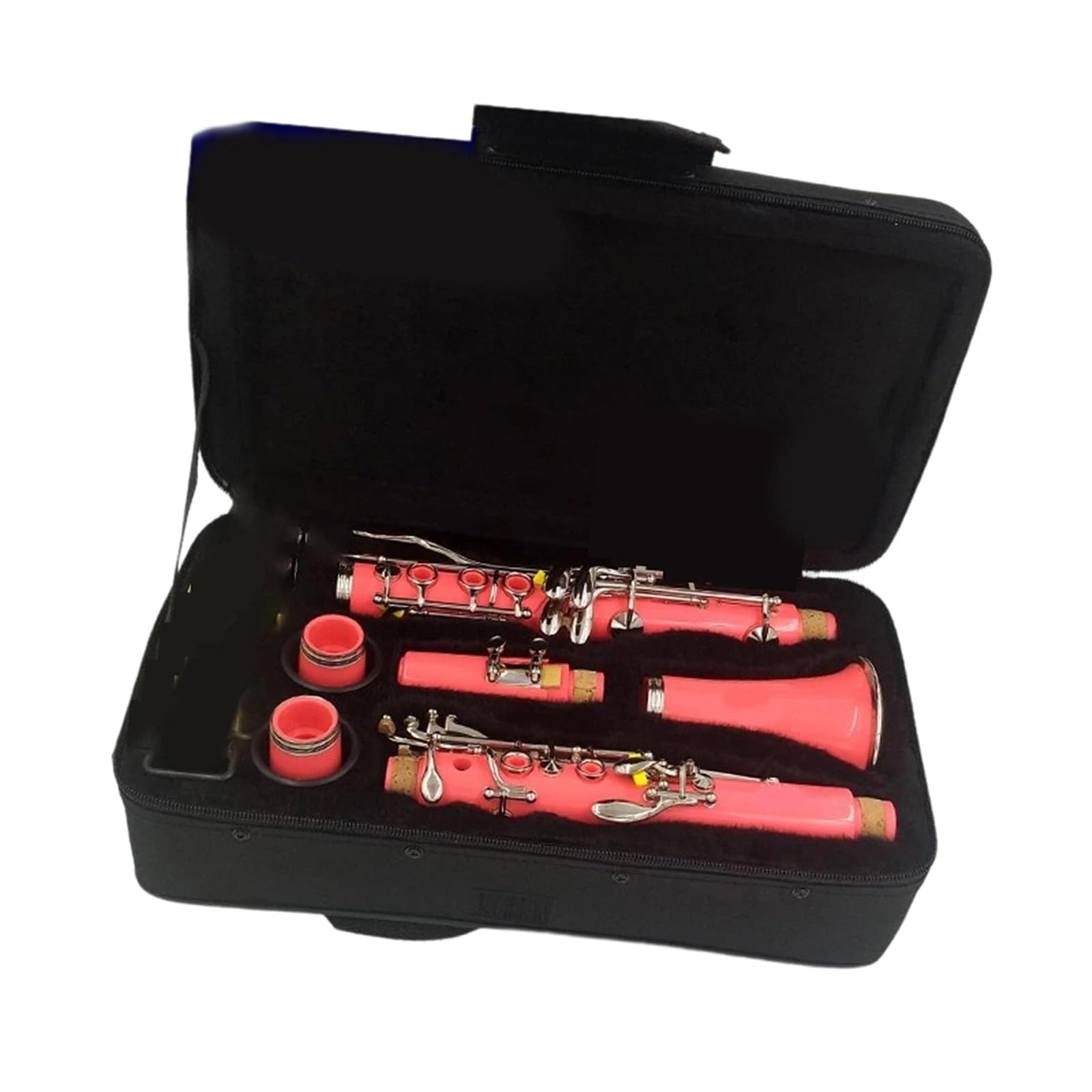 Klarnet Bb Początkujących 17 klawiszowy Klarnet Niklowana Żywica ABS(Pink)