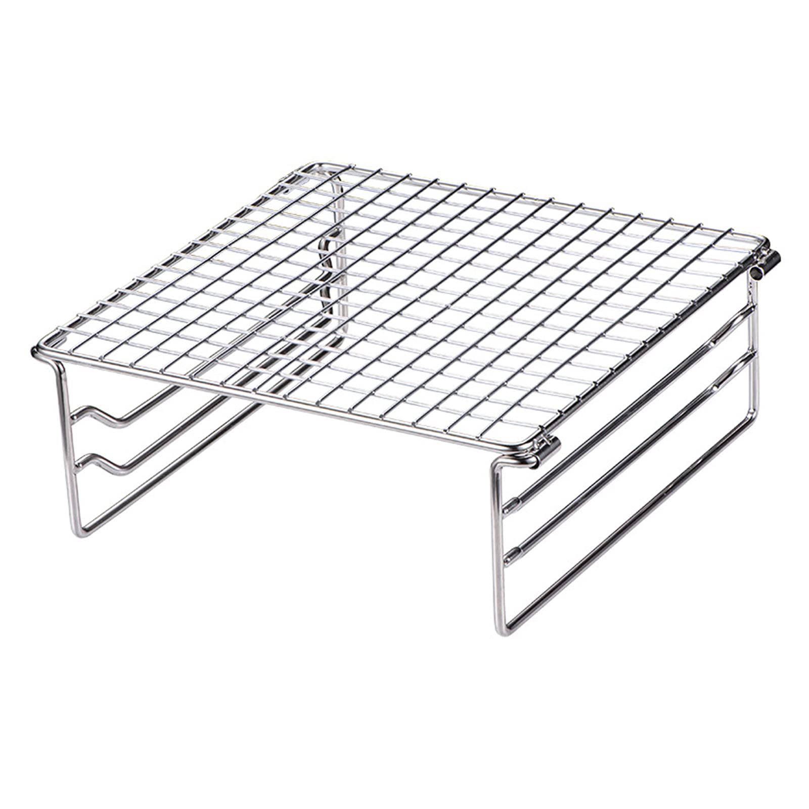 Portable Grill BBQ Stand Compact Mini Stainless Steel Campfire Charcoal Gas BBQ Grill Rack