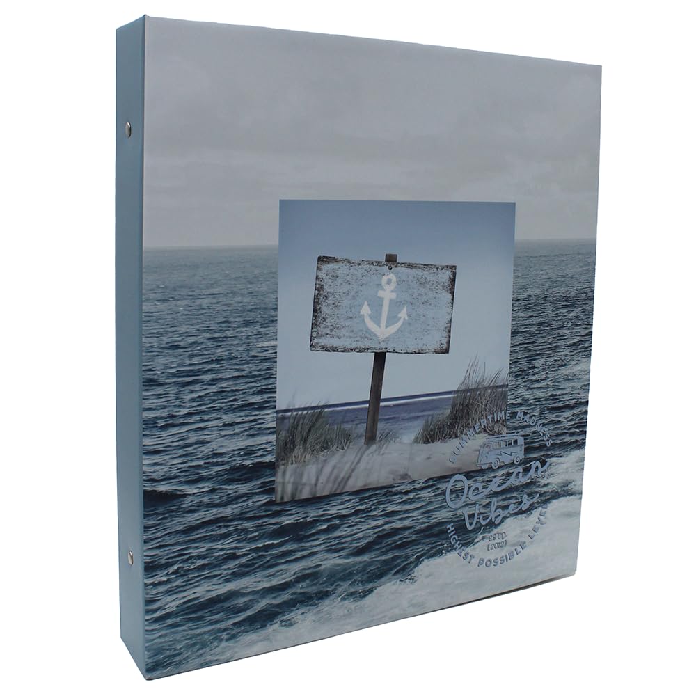 Lot de 2 classeurs photo à pochettes Ocean vibes 400 photos 11x15