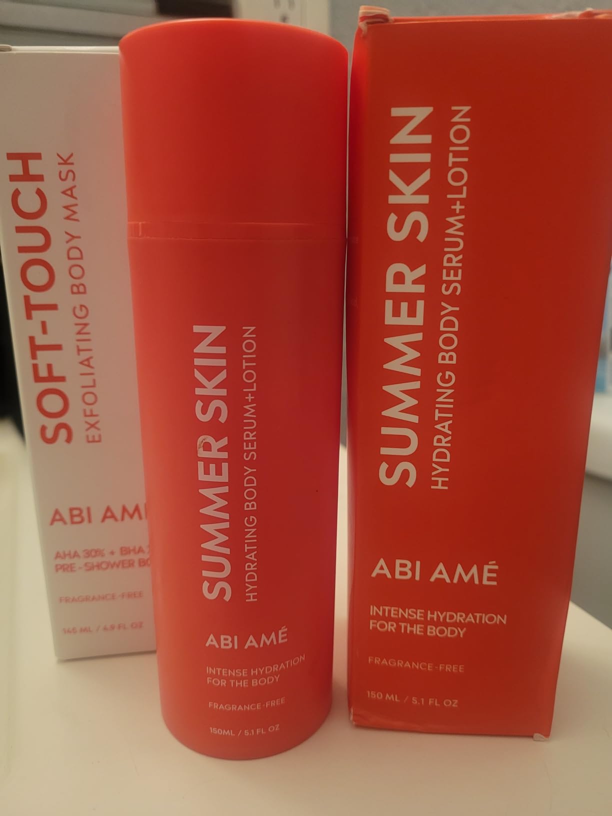 ABI AME Summer Skin Body Serum - Niacinamide Body Serum with Saccharide Isomerate - Hydrating Lightweight Body Lotion for Dry Skin - Fast Absorbing, Non-Greasy Made in France - 150ml