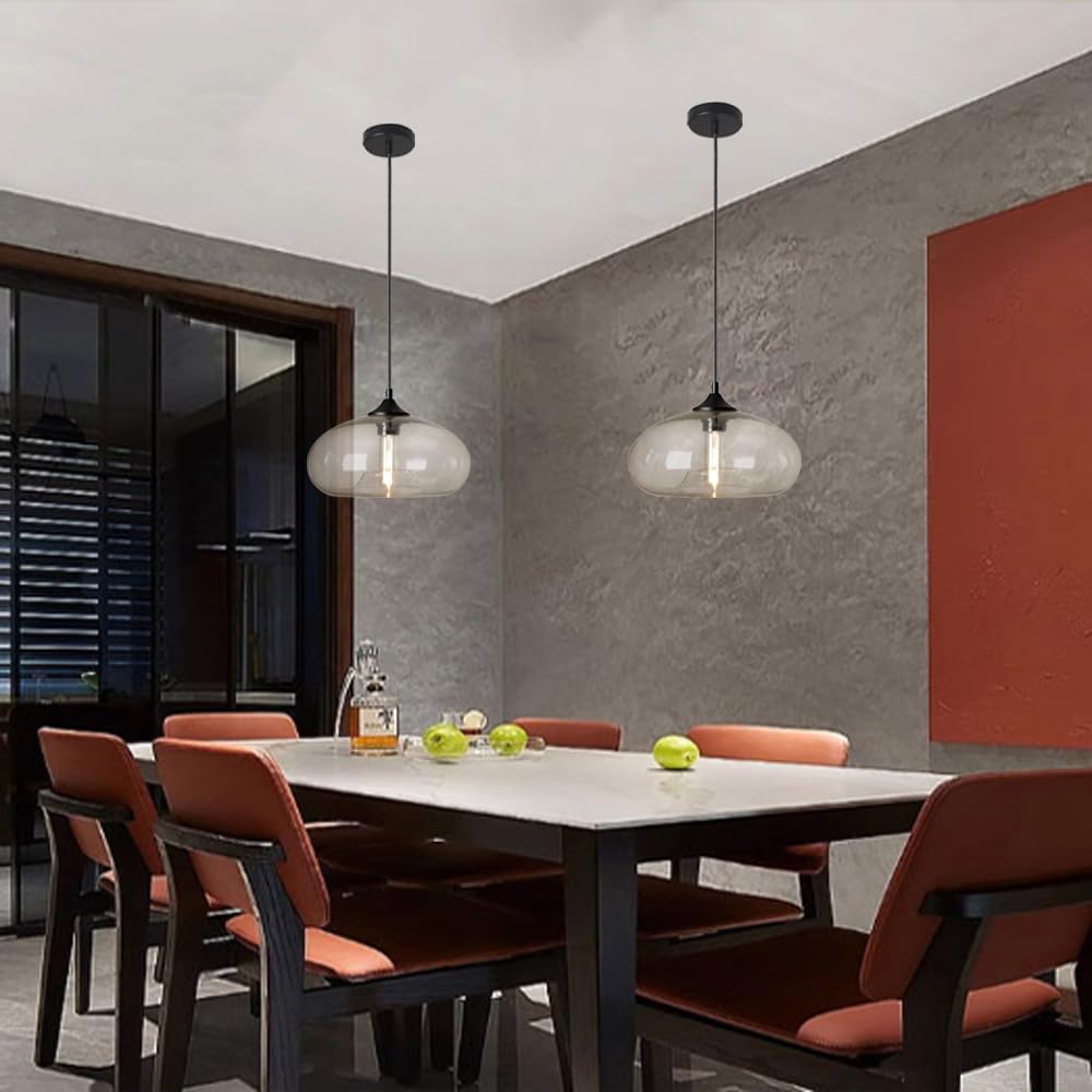 Lampadario a sospensione creativo con testa singola in vetro