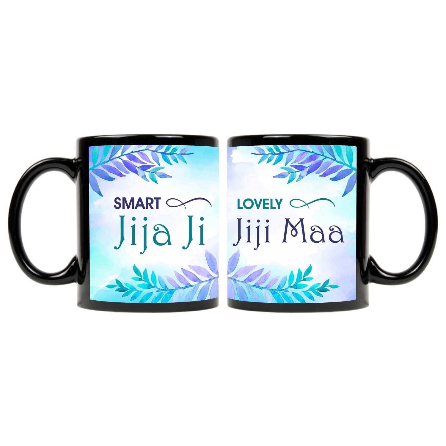 FUNKY STORE, Couple Coffee Mugs Gifts for Sis and Jiju, Smart and Lovely Printed (Multicolour)