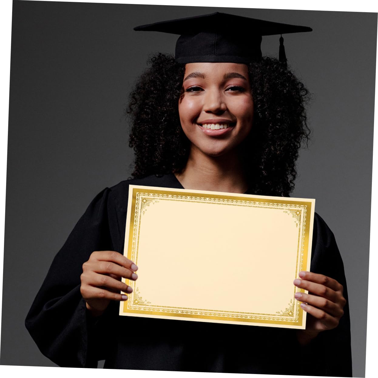 VALICLUD Carta per Certificati Oro Carta Pergamena Vuota 35 Pezzi per Scrittura Liscia Formato A4 per Premi Scolastici e Riconoscimenti Aziendali