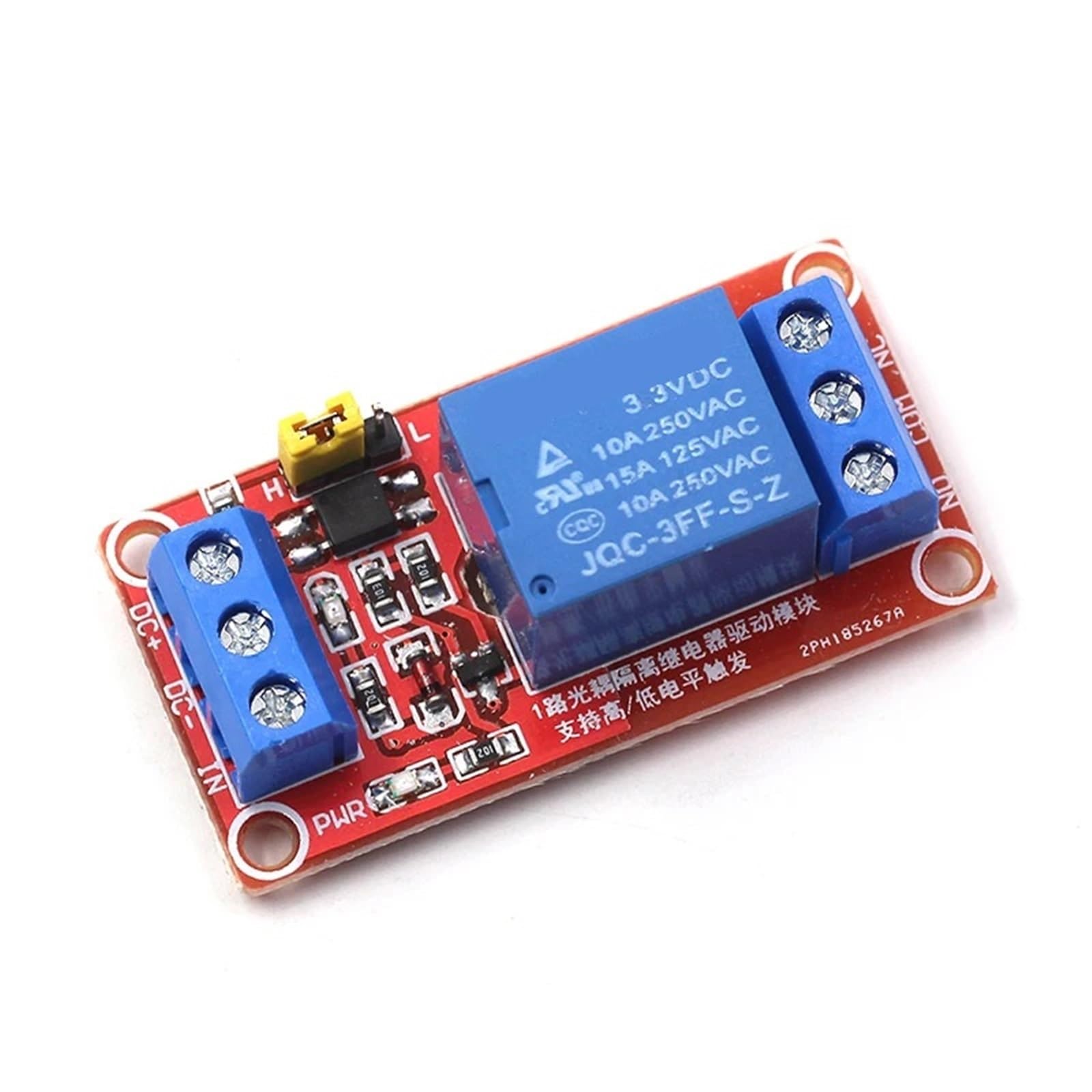 High/Low-Level-Trigger-Relaismodul, 1/2/4/6/8 Kanal, 5 V, 12 V, 24 V, intelligentes Heimsteuermodul, mit Optokoppler-Isolationsausgang(1 Channel 3.3V red)
