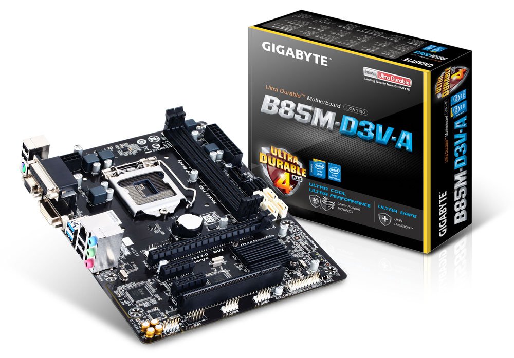 Gigabyte GA-B85M-D3V-A, B85, DualDDR3-1600, SATA3, DVI, D-Sub, mATX