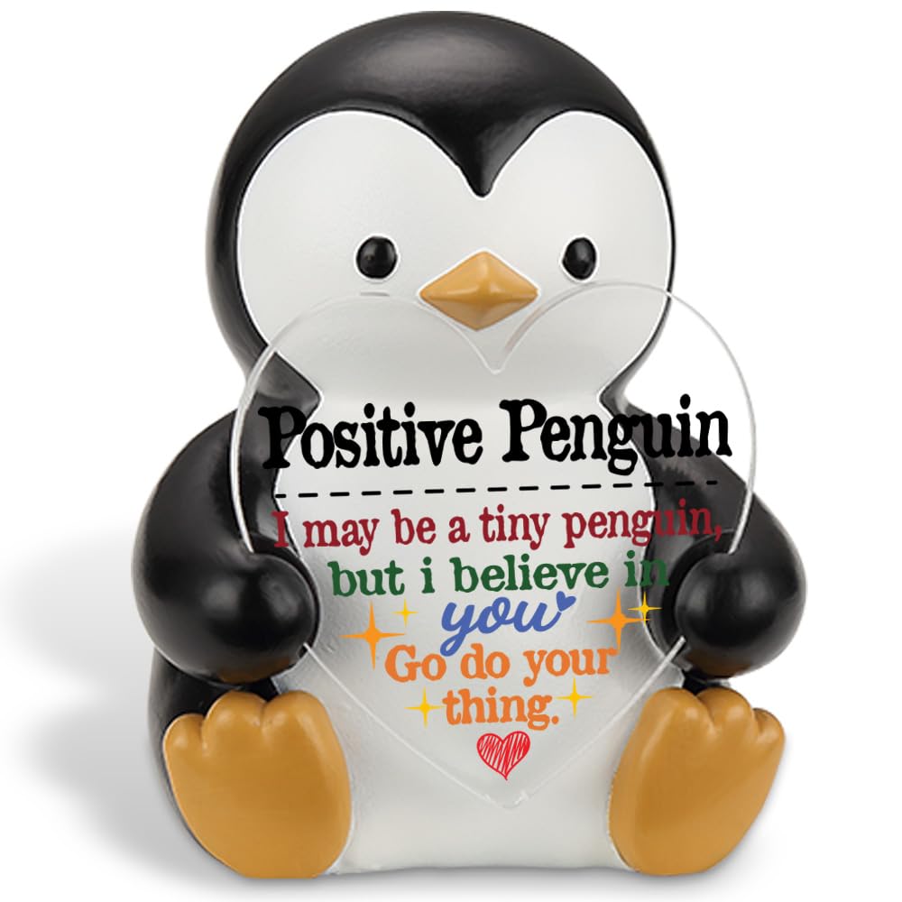 Figurine de pingouin et message de soutien pour un cadeau inspirant plein d'affection
