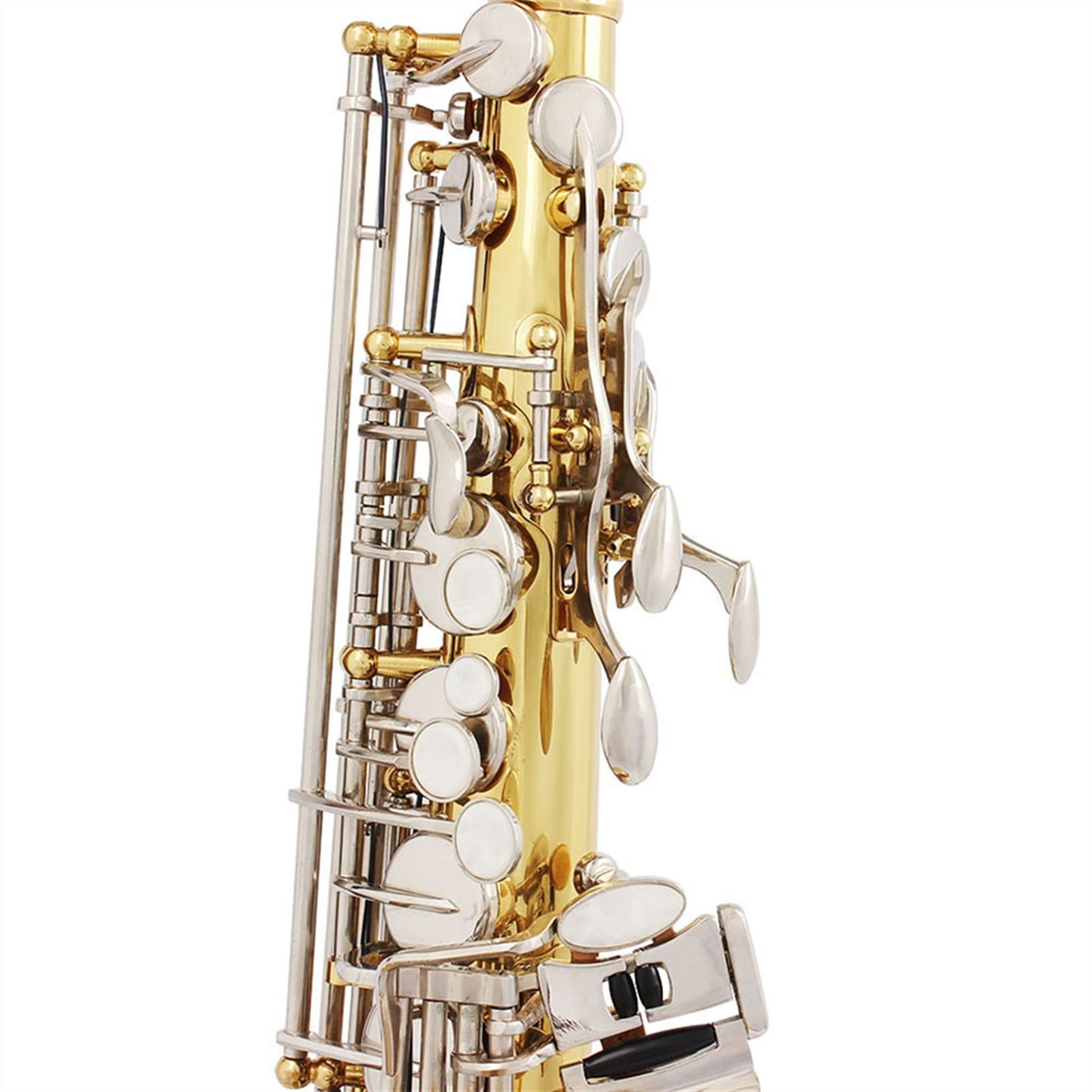 Sassofono Contralto in MIB di Alta qualità in Ottone Laccato Oro E Sax Piatto Strumento Musicale A Fiato con Accessori per Bocchino in Custodia Sax Ottone
