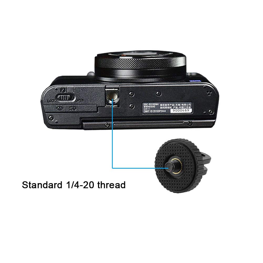 Woleyi Accessoires Pour Caméra D'action, Supports Adhésifs Incurvés Et Plats Avec Boucle, Filetage 1/4 Avec Vis Moletée, Compatible Avec Les Supports GoPro Et Toutes Les Caméras