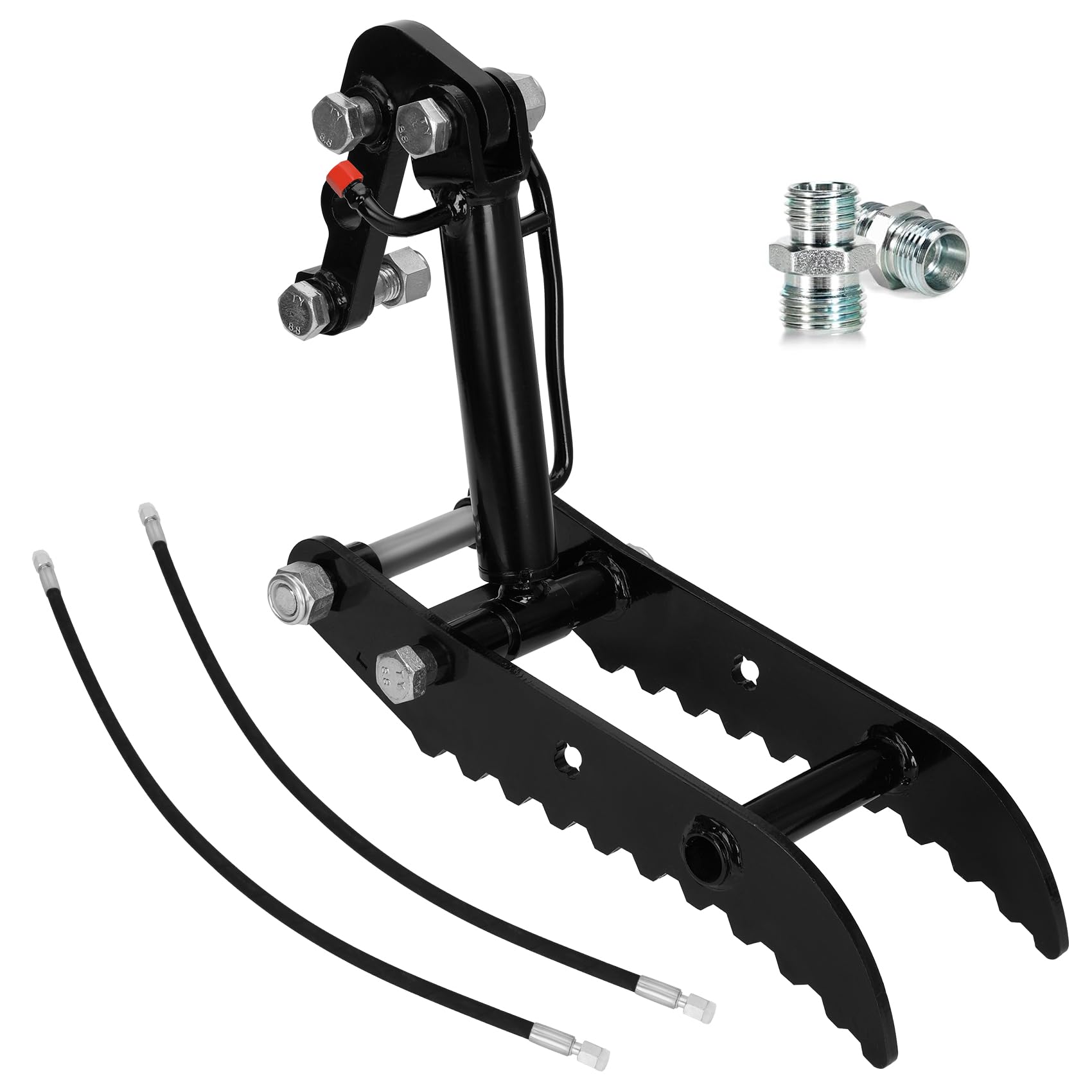 Sponsored Ad - Mini Excavator Hydraulic Thumb,Compatible with Typhon&Agt Mini Excavators Under 3 Tons,3-Hole Hydraulic Thumb for Chinese and L-Bracket Classic Mini Excavators,with L-Shaped Bracket&2 Hydraulic Hoses