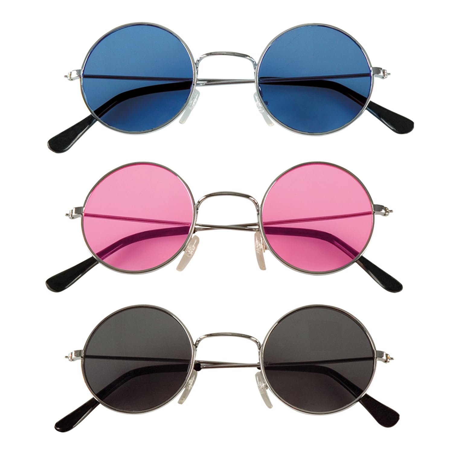 Boland - Party Glasses Set of 3 Adult Glasses Fun Glasses No Prescription Sunglasses Bath Button Outfit Fancy Dress Accessories