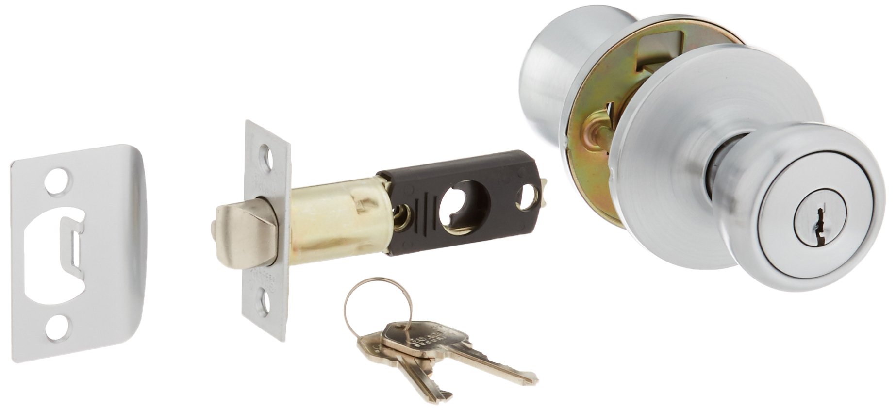 Guard Security 1990S Tubular Keyed Entry Lockset with Satin Chrome ...
