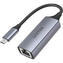 Unitek USB-C Gigabit Ethernet Adapt r    USB tip C RJ45 LAN Ethernet 10/100/1000 Mbps D n t r c  USB 3.0 5 Gbps   Al minyum, Kablo 12 cm   Neztweradapter Win, Mac, Linux Plug&Play