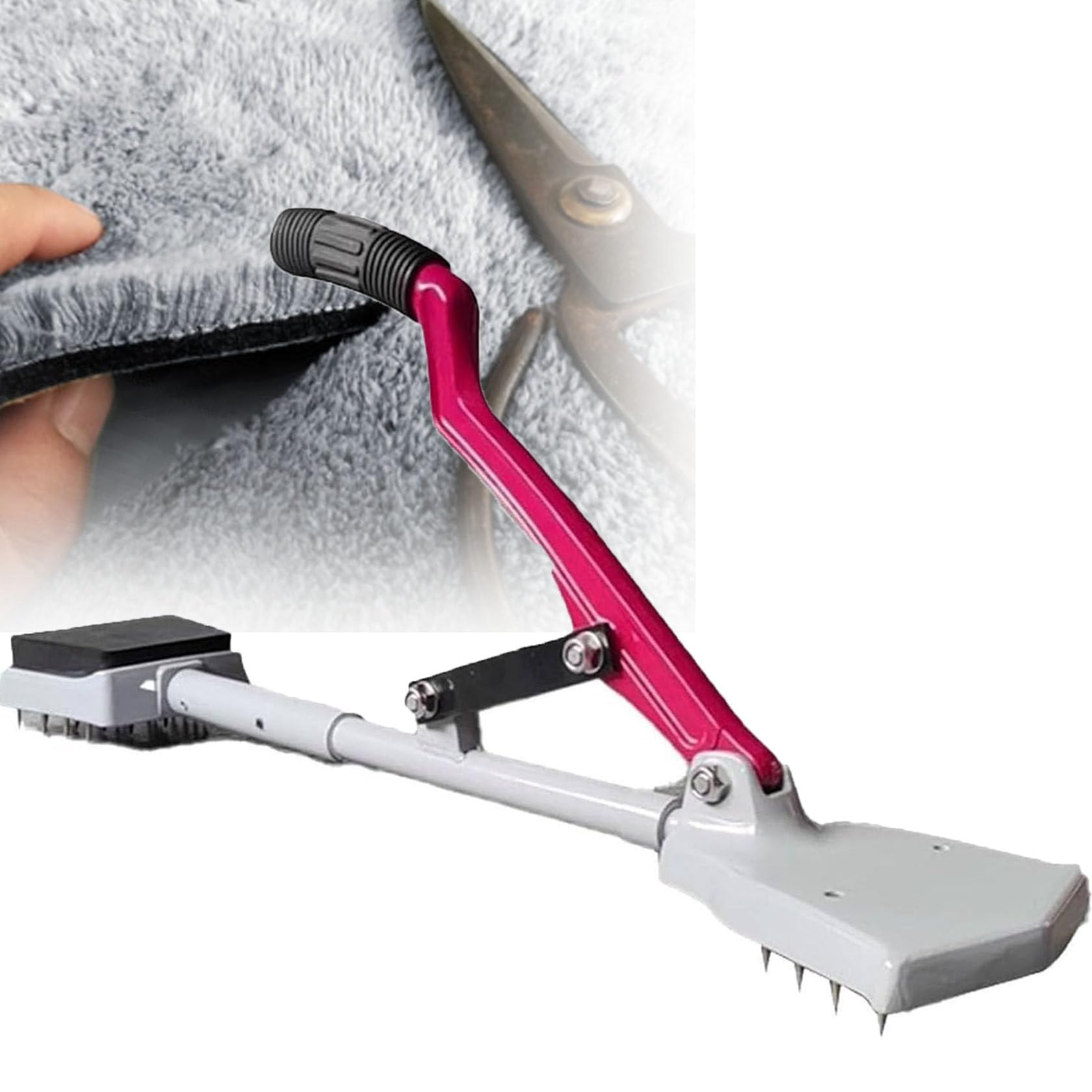 Kit d'outils d'étirement de tapis, outil d'installation de sol sans genou, design triple poignée pour projets de bricolage, outil de montage essentiel pour une installation facile de tapis