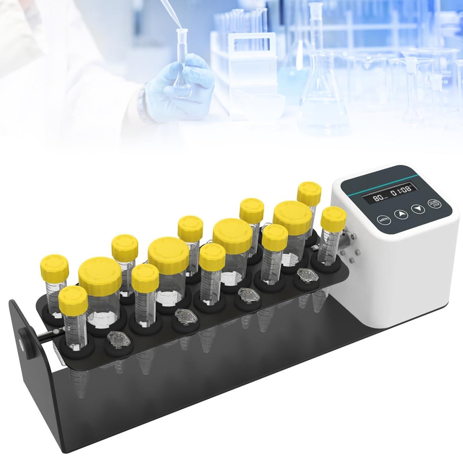 Mélangeur rotatif numérique pour tubes de 2 à 50ml avec minuterie