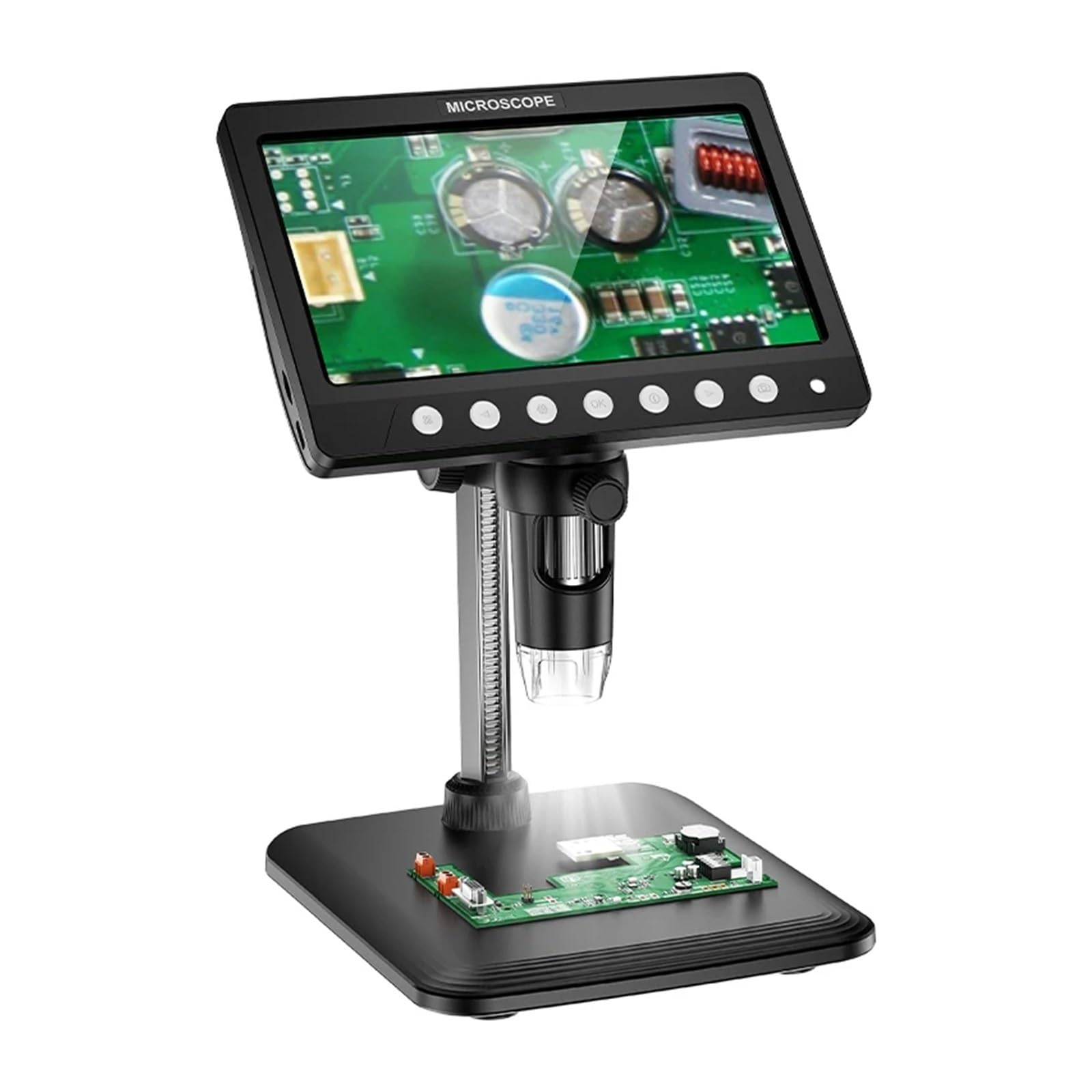 7-calowy duży ekran mikroskop cyfrowy 1200-krotny zoom 5MP HD mikroskopy elektroniczne lupa do lutowania mikroskopu naprawy telefonu