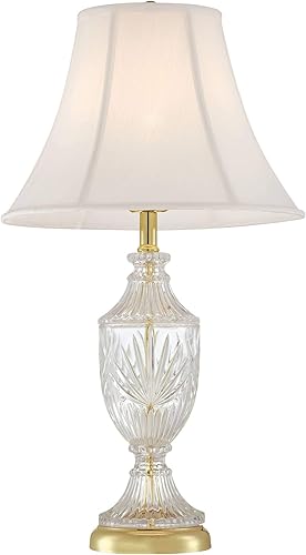 Miniatura 7 de Regency Hill Traditional Glam - Juego de 2 lámparas de mesa de lujo de 26.5 pulgadas de alto, urna de vidrio transparente, latón, metal dorado,