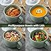 Adewnest Oversized Soup Bowl with Handle: 38 oz Ceramic Soup Mug with Lid - Microwave Safe Jumbo Food Storage Container for Ramen Cereal Breakfast Meal Prep Office Lunch Dorm Living - Pea Green 6 In