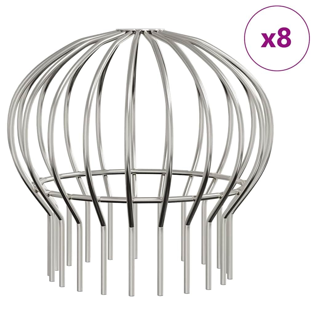 8 protectores de hojas de canalón de acero inoxidable de 160 mm, resistentes a la intemperie y a la corrosión, para canalones y bajantes, ideal para cobertizos, garajes, cobertizos y cobertizos