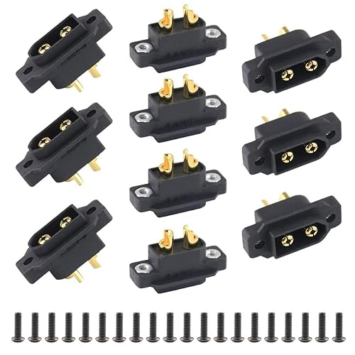 Amass XT60EW-M Mountable Connectors (10-Pack)