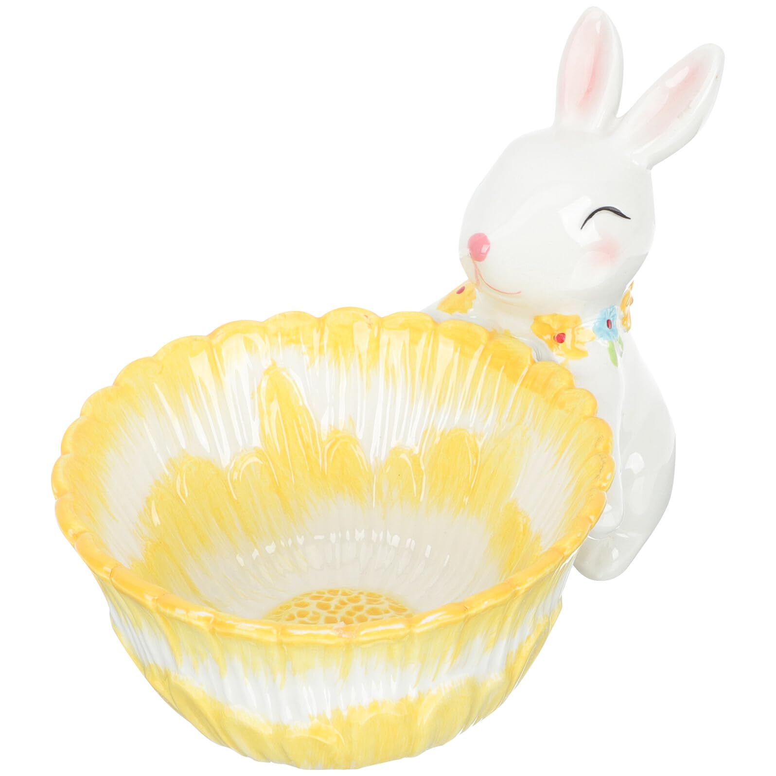 Decorazione Coniglio in Ceramica Realistica per Festa di Pasqua Sensazione Confortevole senza Sbavature, Ornamento da Tavolo per Compleanno