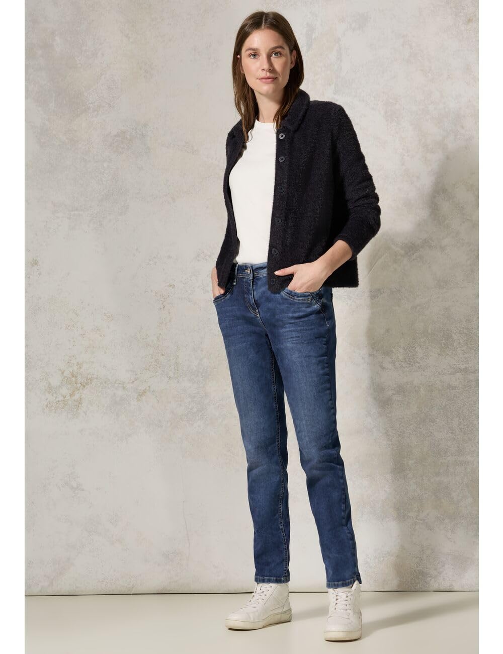 Cecil B378398 - Styl Scarlett Mid Blue Decorated Kobiety