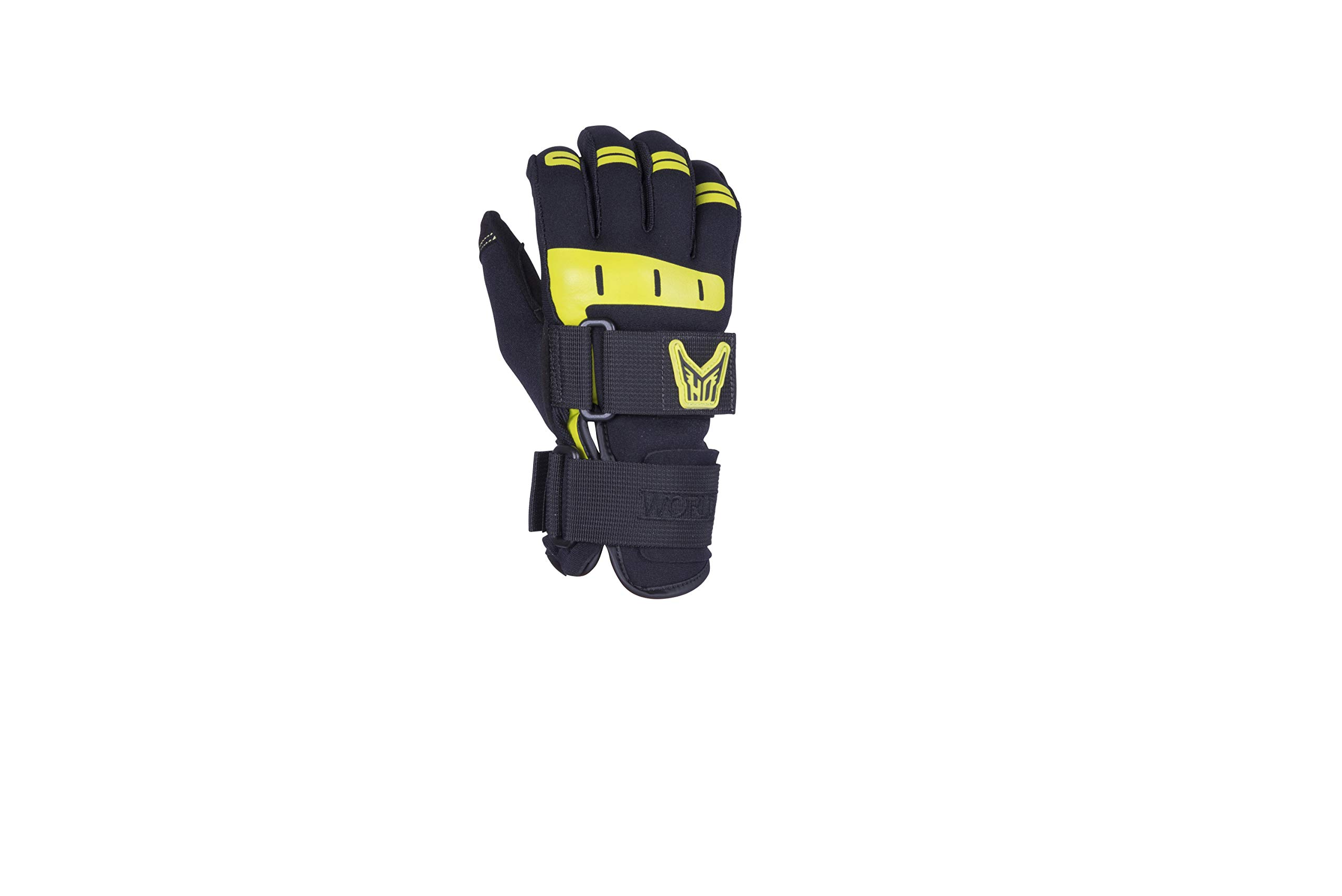 HO World Cup Mens Waterski Gloves Black/Yellow Sz M