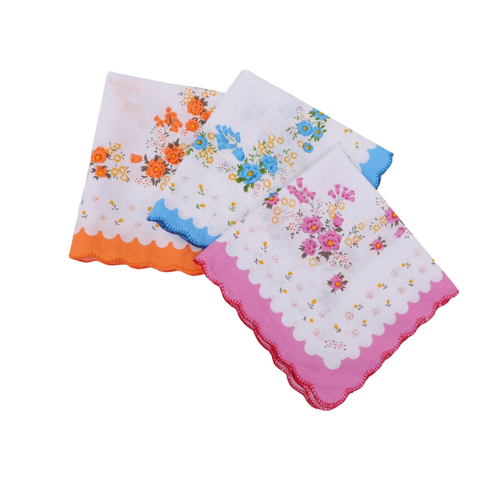 Fentency 12 Piece Set Premium Combed Cotton Handkerchiefs Delicate Lace Edging for Weddings Special Occasion
