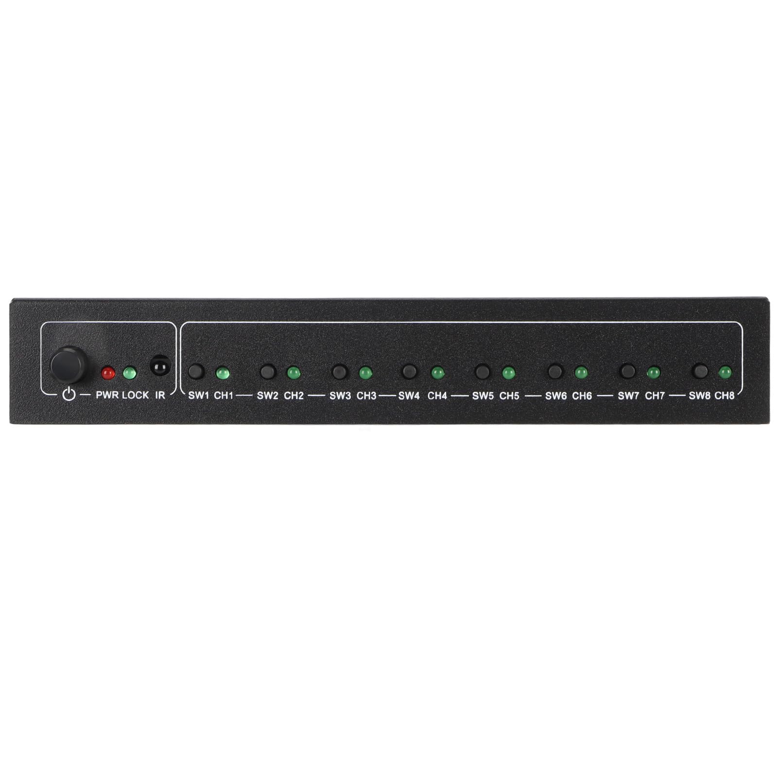 ASHATA Splitter Ottico Digitale FT18 1 in 8 Uscite, Splitter Audio in Fibra Ottica Toslink SPDIF per Lettore CD, Lettore DVD, Ricevitore, Supporto LPCM2.0 (Spina europea)