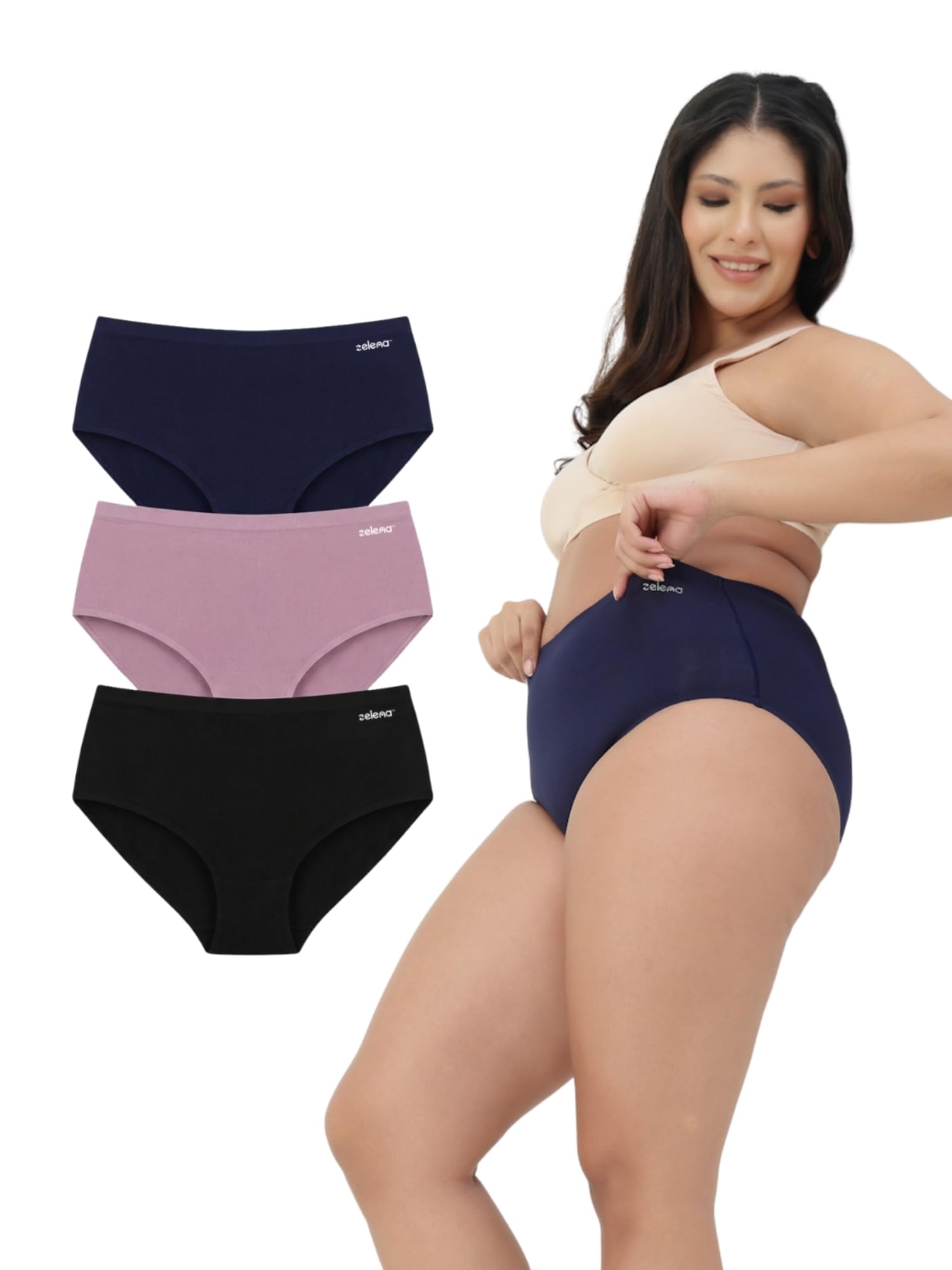 Seamless High Rise Hipster Panty for Women I No Panty Line Show, Gentle Shaping & Absorbent Gusset Crotch I Made with Softest Lenzing Micro Modal I Postpartum Underwear for Sensitive Skin-image-21